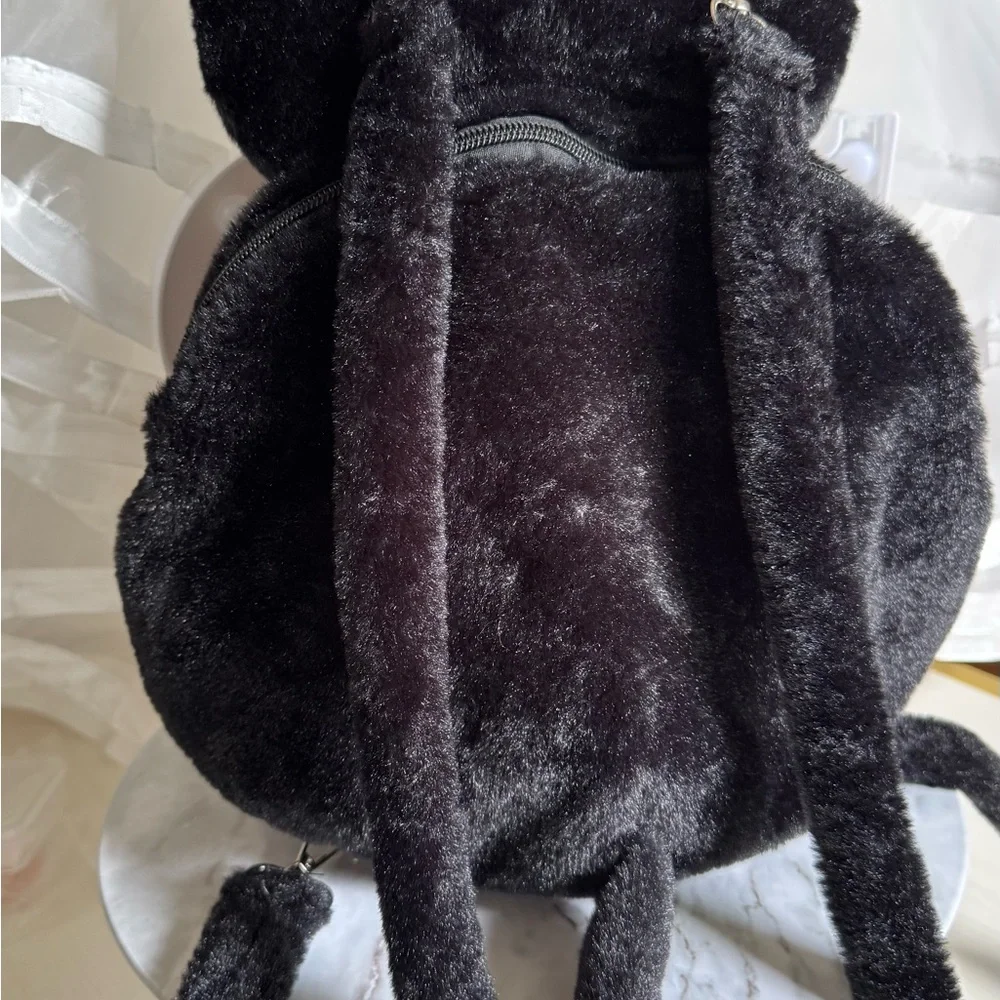 Plush Black Choco Cat Backpack